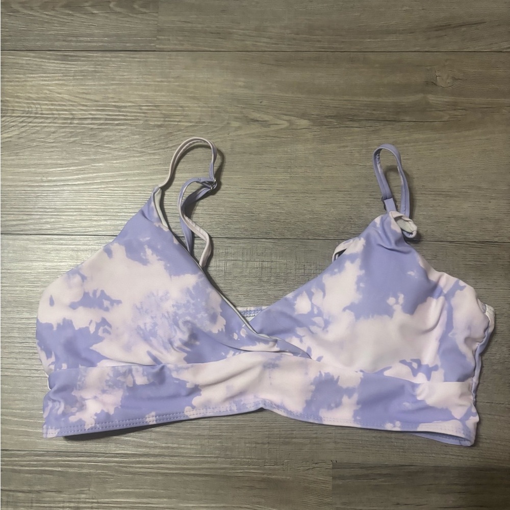 SHEIN Pastel Tie-Dye Bikini Top